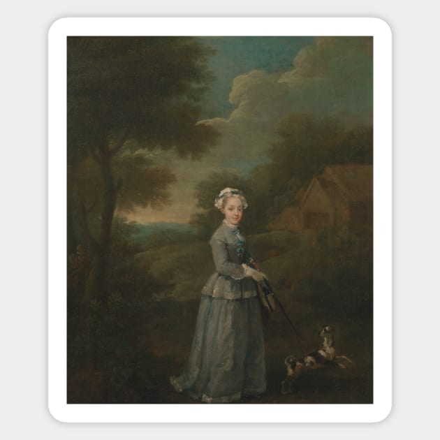 Miss Wood by William Hogarth Sticker by Classic Art Stall